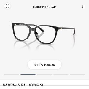 Michael Kors Black and Gold Cat-Eye Optical Frames